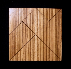 tangram - carré - zebrano
